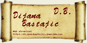 Dijana Bastajić vizit kartica